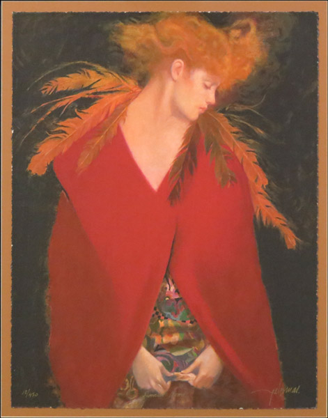 FELIX MAS (B.1935) SCARLET CLOAK.