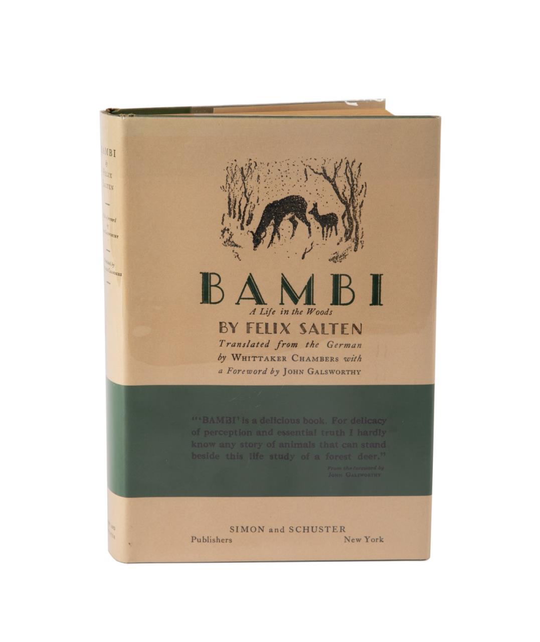 FELIX SALTEN, "BAMBI", FIRST US