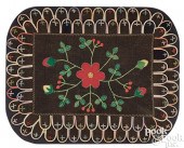 FELT APPLIQUé FLORAL TABLE RUG