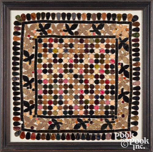 FELT PENNY TABLE THROW, CA.