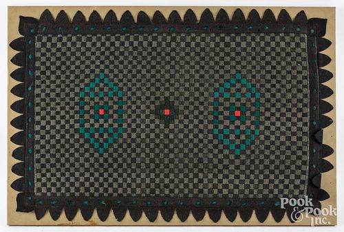 FELT TABLE THROW, EARLY 20TH C.Felt