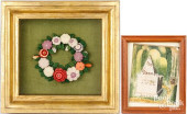 FELTWORK WREATH, ETC.<br>Feltw