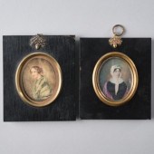FEMALE MINIATURE PORTRAITSTwo
