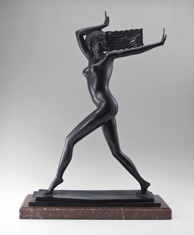 FEMALE NUDE BRONZE IN THE DECO