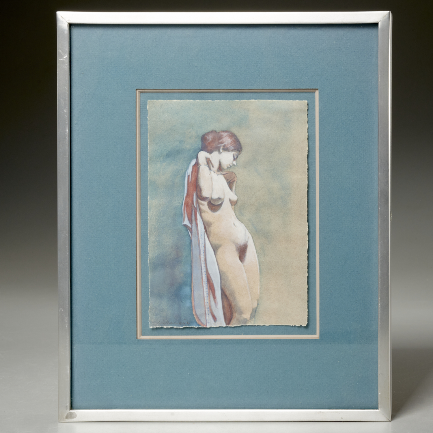 FEMALE NUDE, PASTEL ON PAPER
