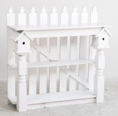 Fence and birdhouse form paint