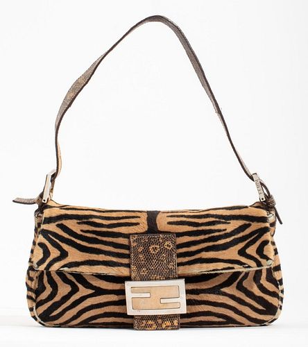 FENDI BAGUETTE TIGER STRIPE PRINT