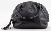 FENDI BLACK LEATHER MONOGRAM H