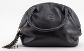FENDI BLACK LEATHER MONOGRAM H