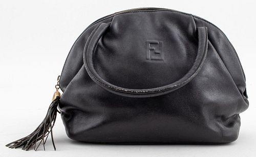 FENDI BLACK LEATHER MONOGRAM