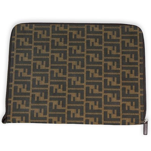 FENDI BROWN ZUCCA LAPTOP