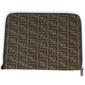 FENDI BROWN ZUCCA LAPTOP CASED