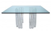 FENDI DINING TABLEglass and ac