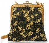 FENDI EMBROIDERED LIZARD HANDB