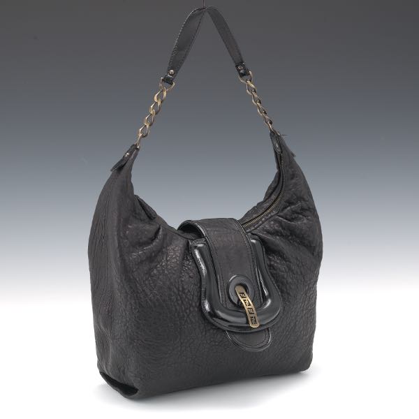 FENDI LEATHER HOBO HANDBAG 13" x