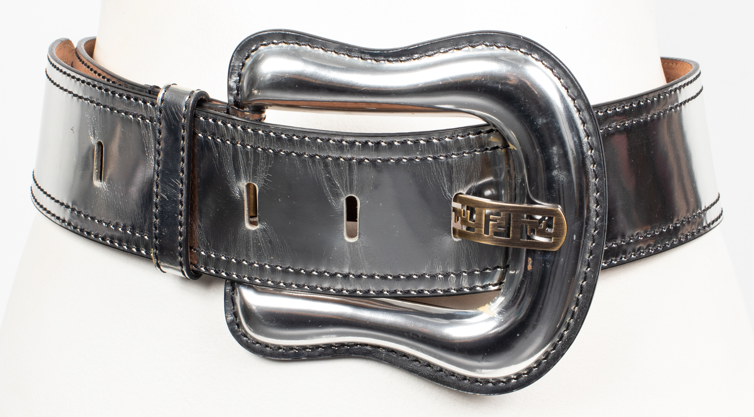 FENDI METALLIC SILVER-TONE