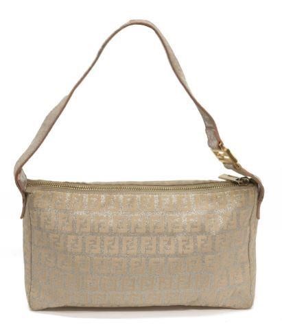 FENDI POCHETTE SILVER & BEIGE