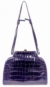 FENDI PURPLE CROCODILE HANDBAG
