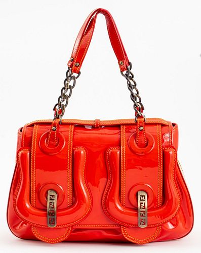 FENDI RED PATENT LEATHER B.