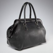 FENDI SELLERIA BLACK LEATHER H