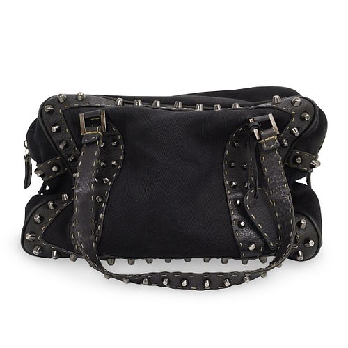FENDI SELLERIA BLACK LEATHER