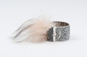 FENDI SILVER CRYSTAL & FOX FUR