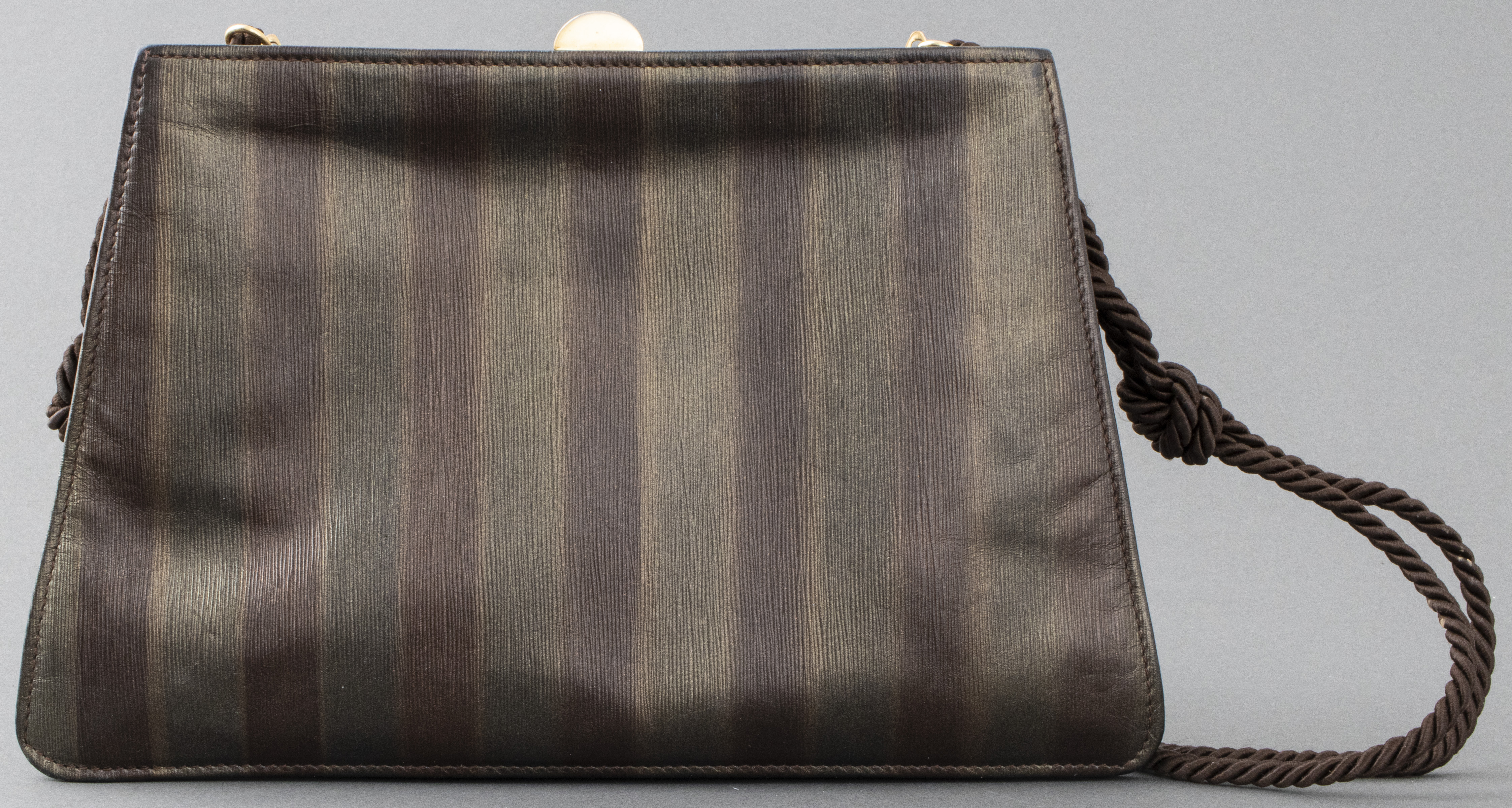 FENDI STRIPED CLUTCH HANDBAG