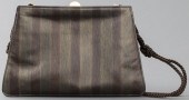 FENDI STRIPED CLUTCH HANDBAG F