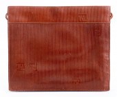 FENDI VINTAGE BROWN LEATHER HA