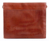 FENDI VINTAGE BROWN LEATHER HA