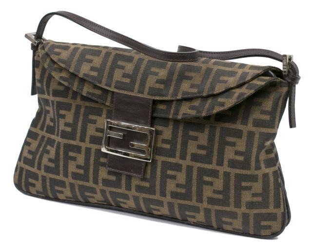 FENDI ZUCCA BROWN MONOGRAM CANVAS