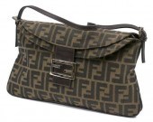FENDI ZUCCA BROWN MONOGRAM CAN
