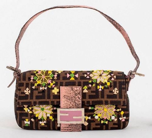 FENDI ZUCCA EMBROIDERED &AMP;
