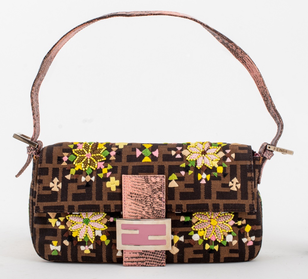 FENDI ZUCCA EMBROIDERED & BEADED