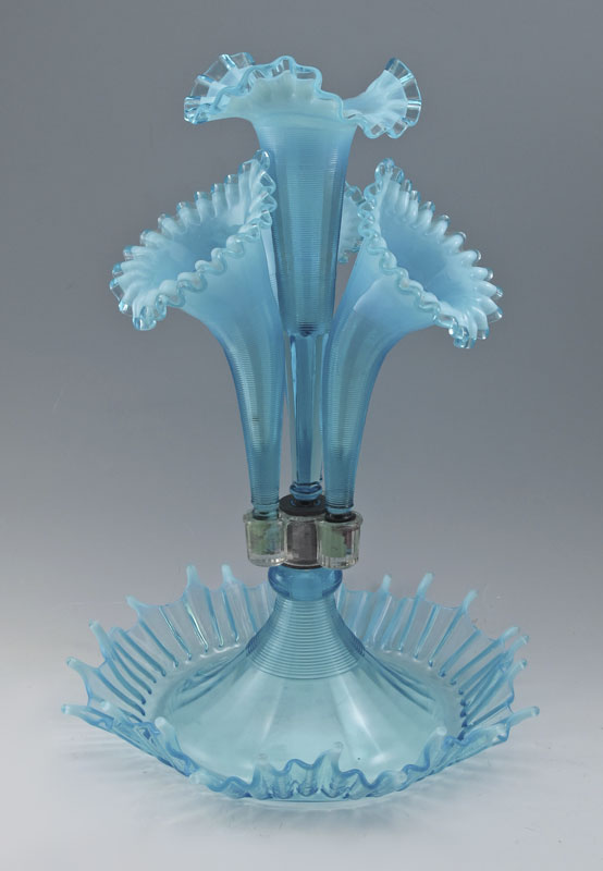 FENTON BLUE OPALESCENT GLASS