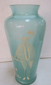 FENTON SAND CARVED ART GLASS B