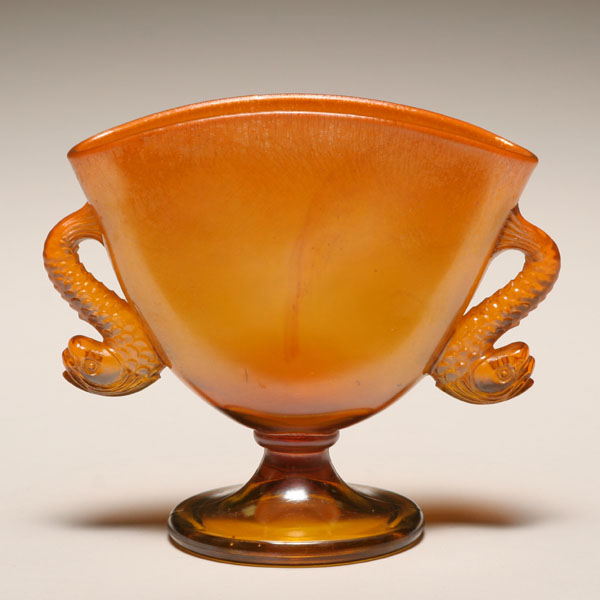 Fenton Tangerine stretch glass