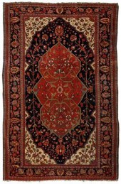 Ferahan Sarouk rug, tomato red
