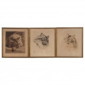 FERDINAND OGER. THREE CAT ETCH