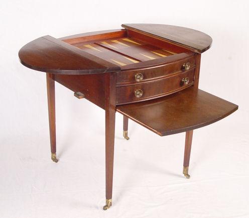 FERGUSON CO. INLAID GAME TABLE: