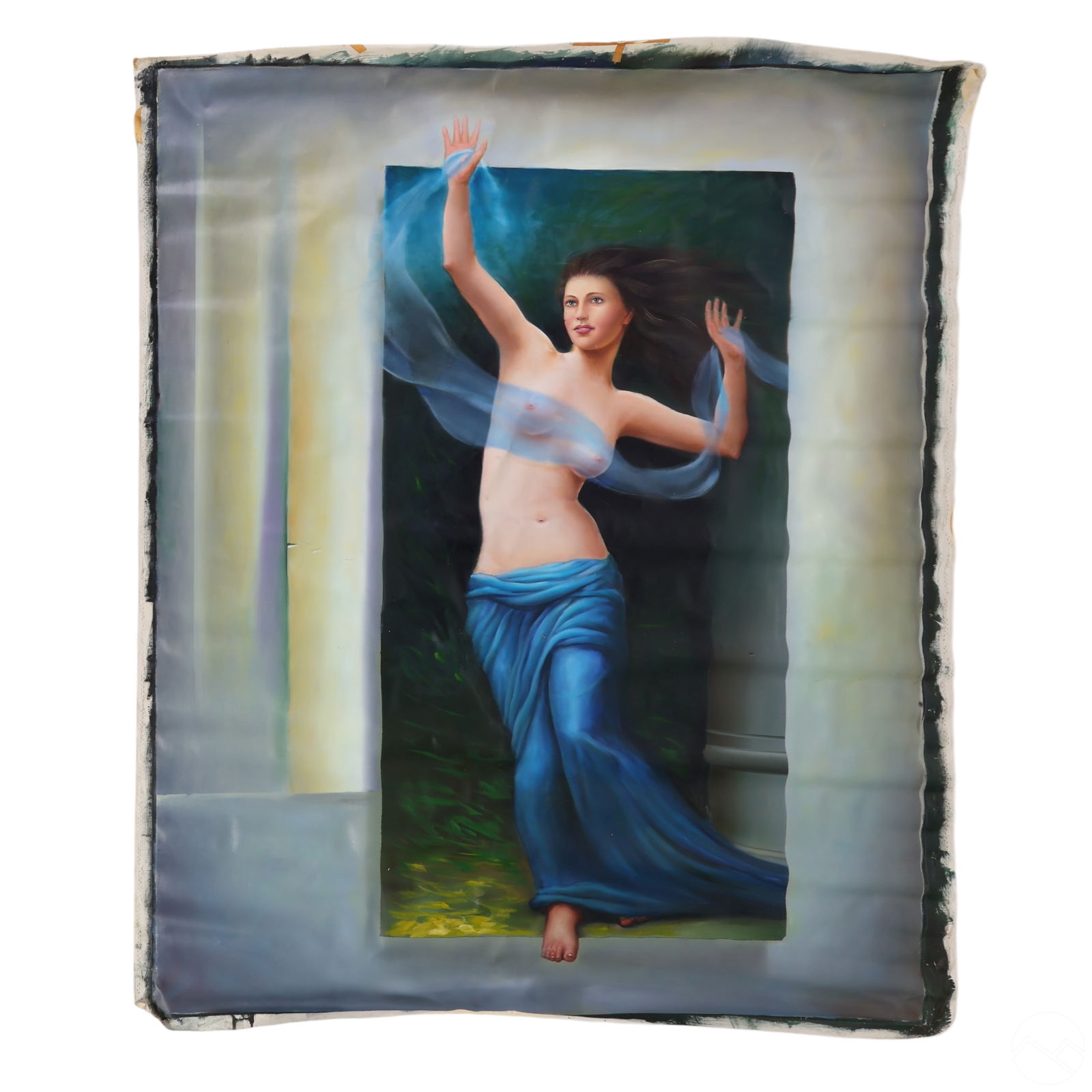 FERJO B.1946 WOMAN IN BLUE SASH