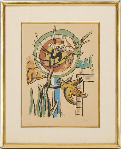 FERNAND LEGER LITHOGRAPH, LES