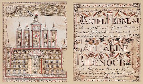 FERNEAU FAMILY FRAKTUR, VIRGINIA