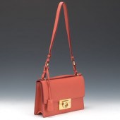 FERRAGAMO CORAL PINK LEATHER S