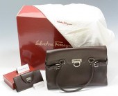 FERRAGAMO DARK BROWN LEATHER S