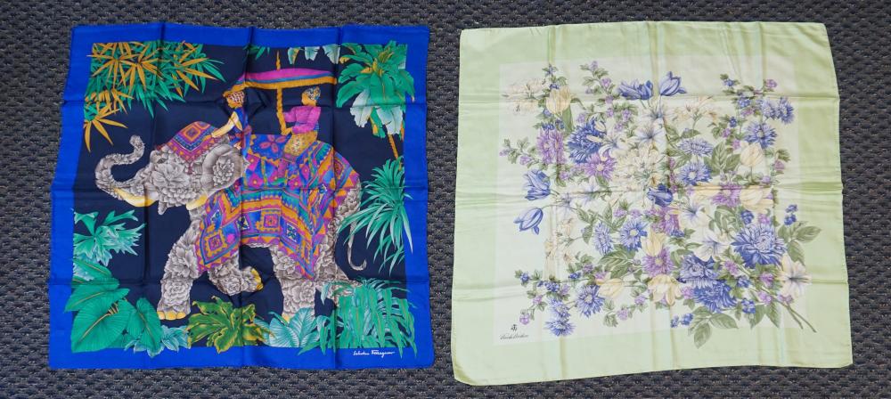 FERRAGAMO SILK SCARF AND A BROOKS