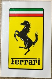FERRARI HEAVY PLEXI GLASS SIGN