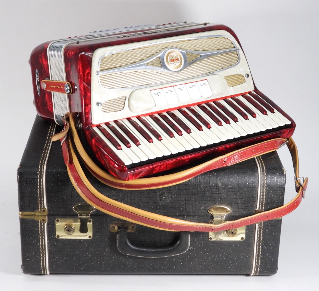 FERRARI RED ITALIAN ACCORDION W/