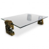 "FG" BRONZE & GLASS DESIGNER C