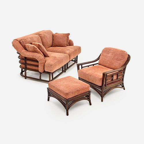 FICKS REED THREE-PIECE RATTAN